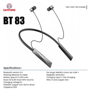 BLUETOOTH NECKBAND EARPHONE (BT83)